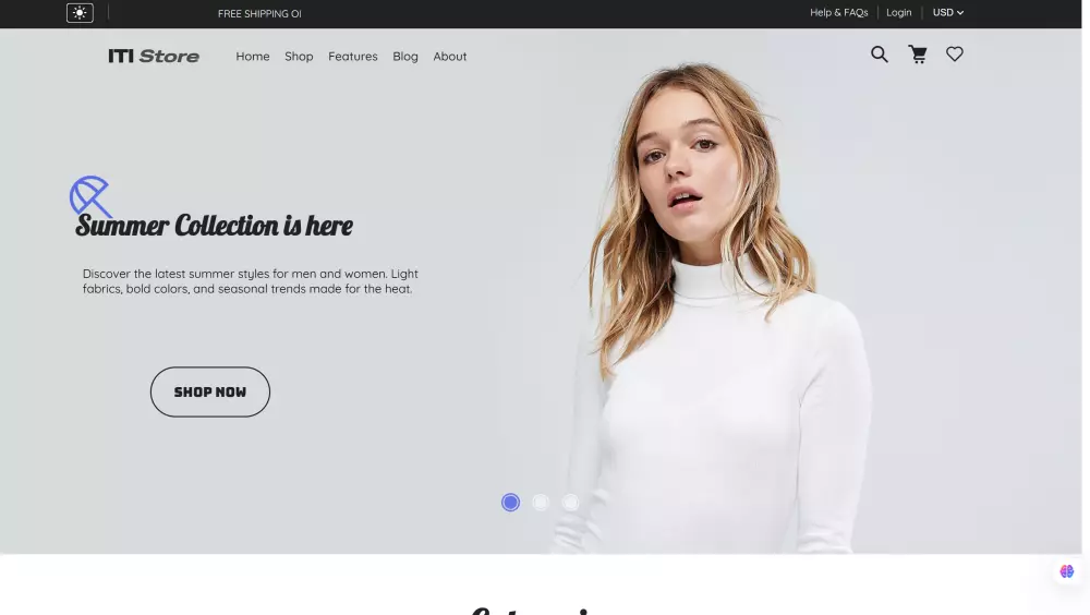 انشاء موقوع متجر الكتروني بستخدام html,css,javascript