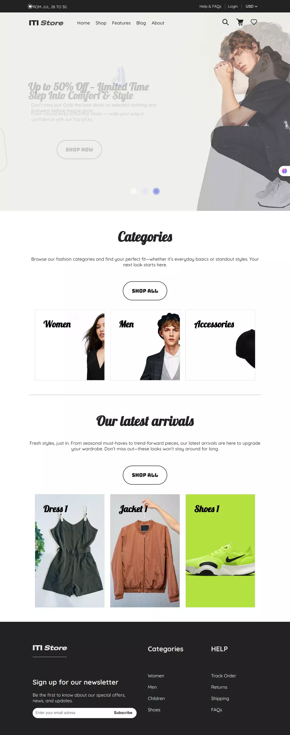 انشاء موقوع متجر الكتروني بستخدام html,css,javascript
