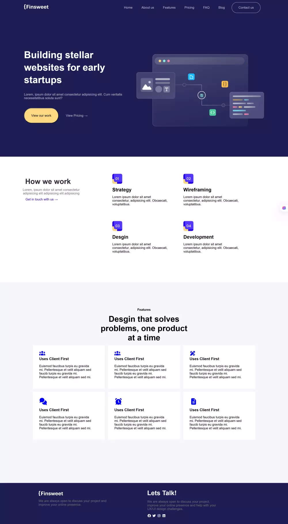 تصميم صفحة هبوط Landing page