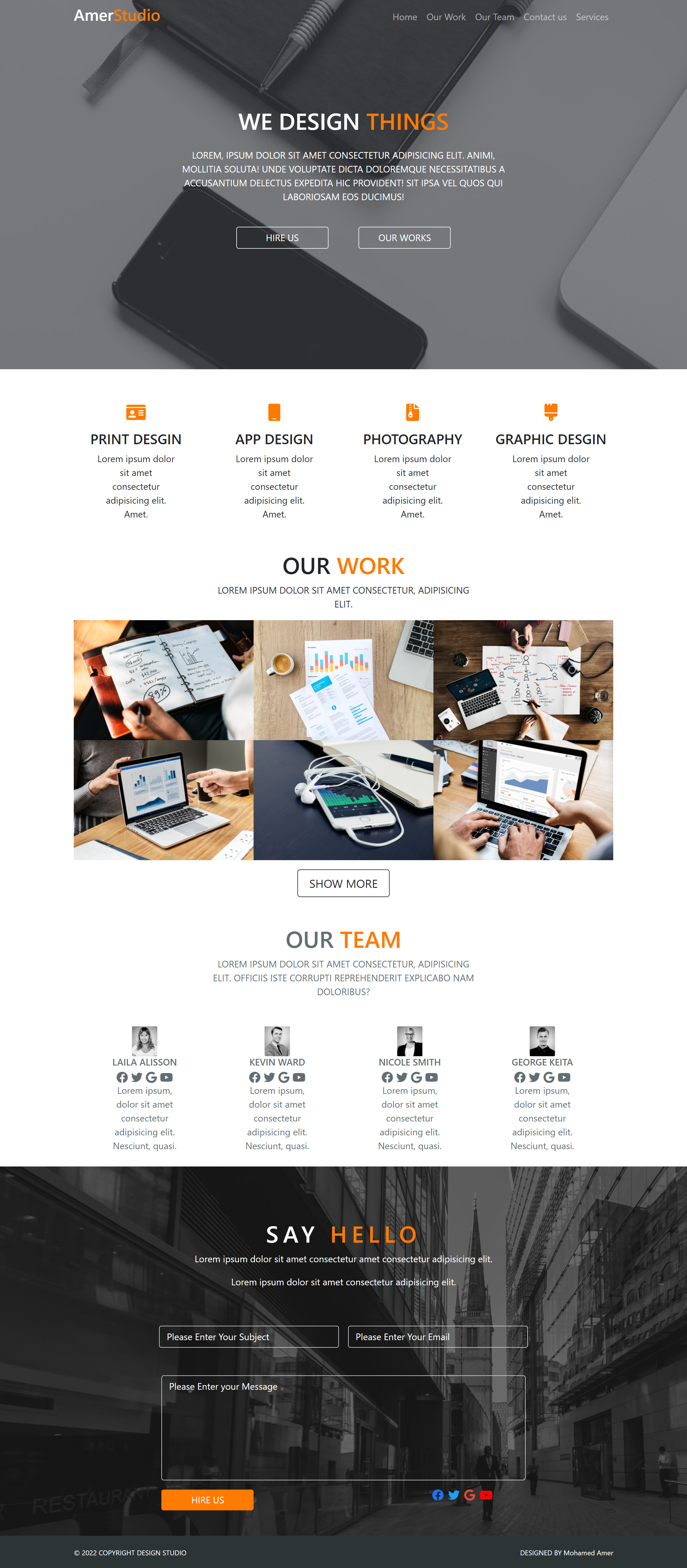 برمجة موقع إلكتروني | صفحة هبوط إحترافية