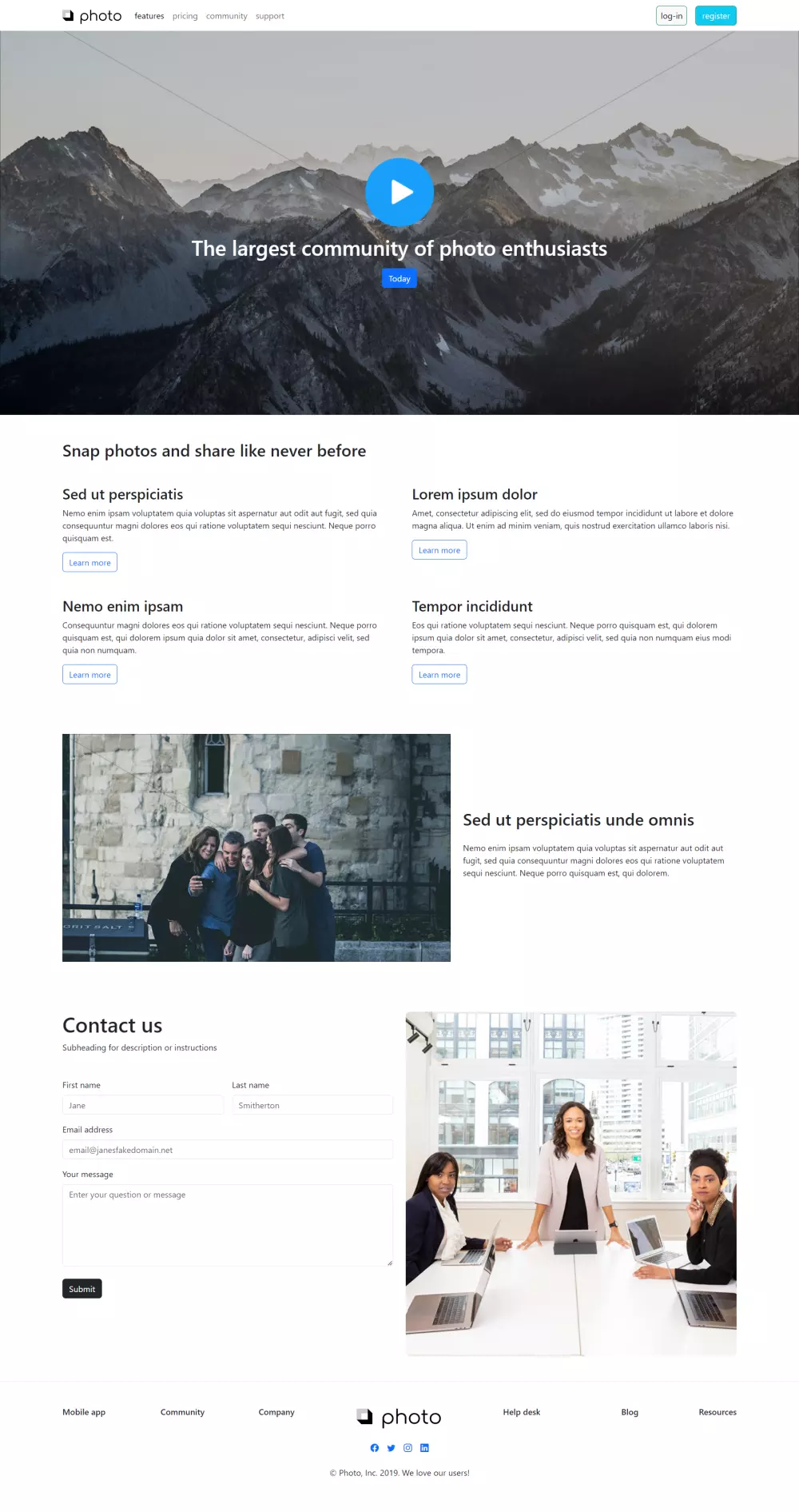 إنشاء صفحة ويب واحدة بتصميم حديث واحترافي..