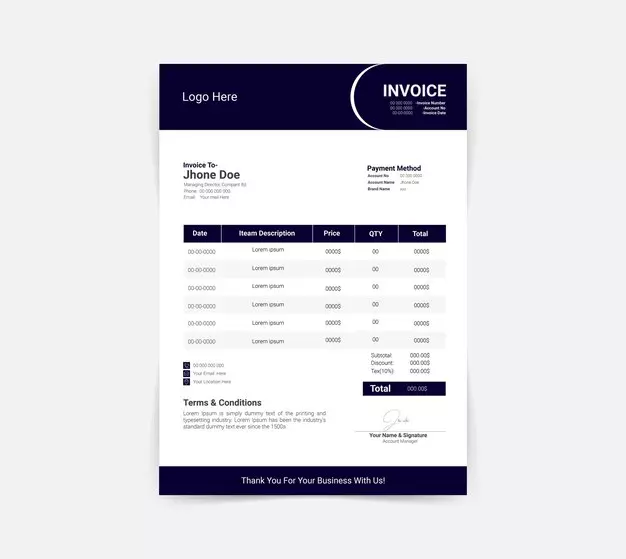 فاتورة تعكس احترافيتك وتترك انطباعاً رائعاً لدى عملائك