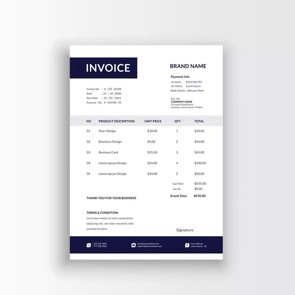 فاتورة تعكس احترافيتك وتترك انطباعاً رائعاً لدى عملائك