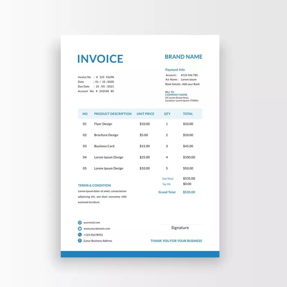 فاتورة تعكس احترافيتك وتترك انطباعاً رائعاً لدى عملائك