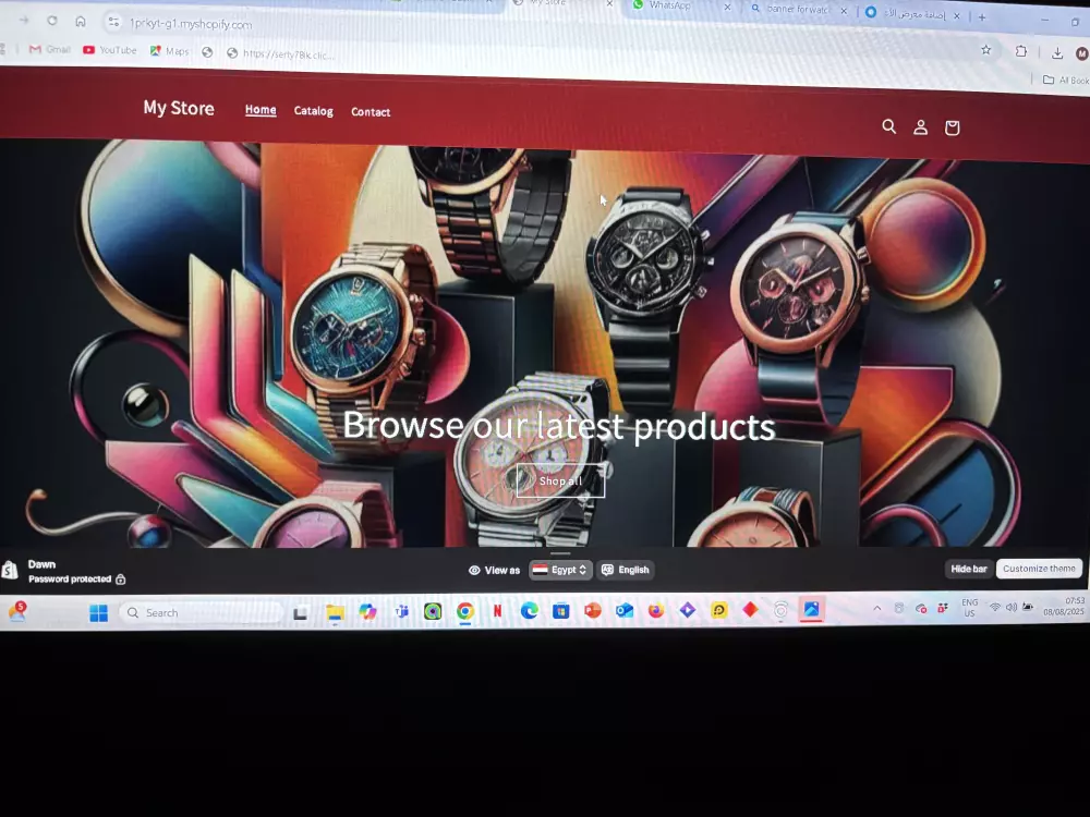 تصميم متجر Shopify كامل جاهز للبيع