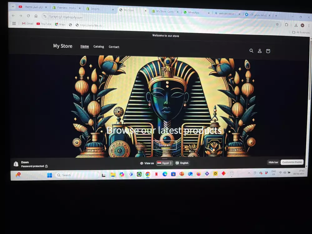 تصميم متجر Shopify كامل جاهز للبيع