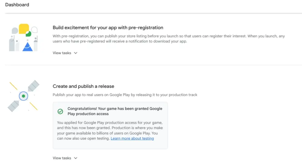 الاختبار المغلق لتطبيقات جوجل بلاي و تفعيل إذن الإصدار العلني