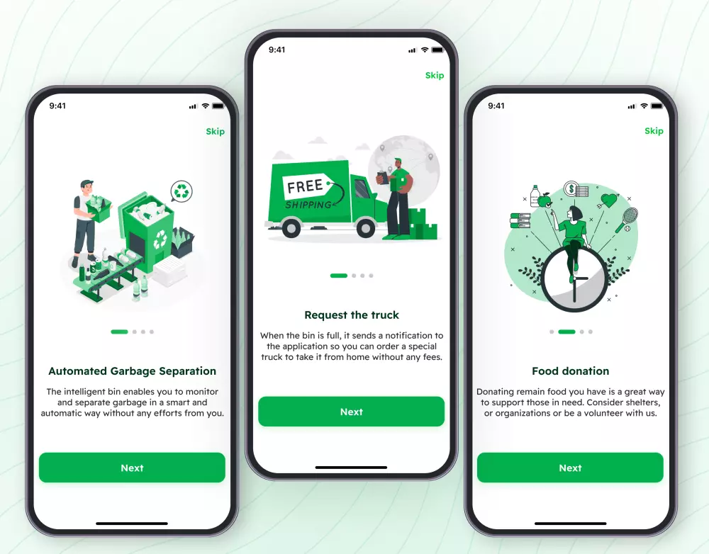 تصميم تطبيق متابعة حالة السلة-UIUX Design