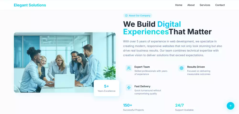 تصميم صفحة هبوط احترافية بـ HTML5 وCSS3 وBootstrap و JS