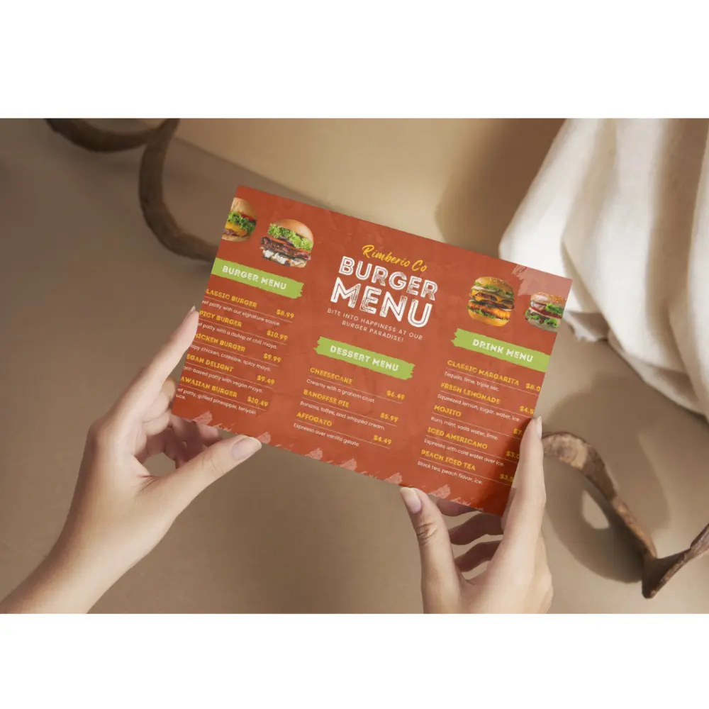 تصميم منيو طعام بطريقه احترافيه