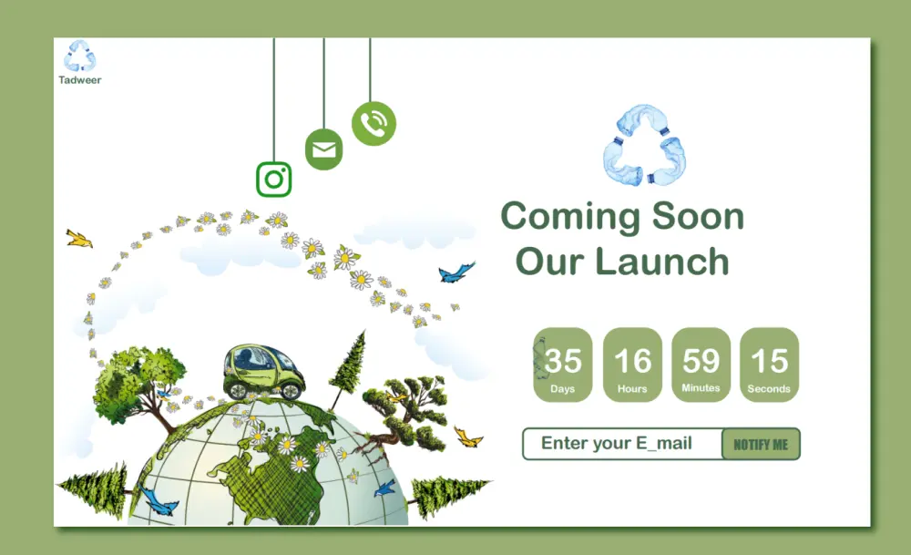 تصميم و تطوير صفحة "قريبا" احترافية وجذابة لموقعك