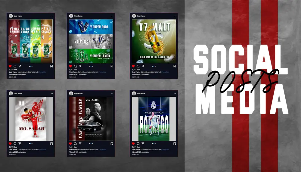 تصميم بوسترات احترافية لجذب العملاء على وسائل التواصل الاجتماعي بتصميم عصري وجذاب