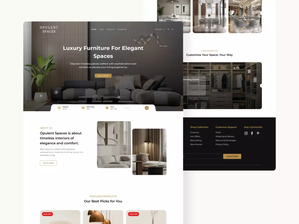 تصميم واجهات موقع الكتروني
