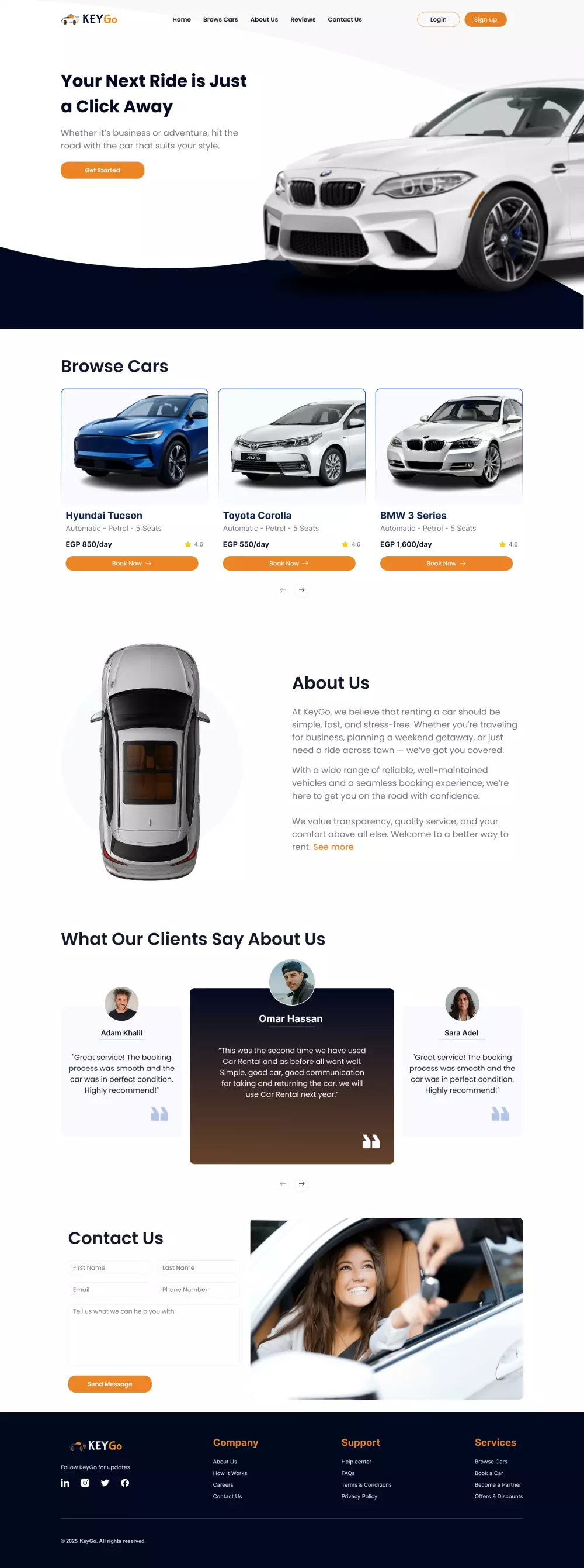 تصميم صفحة هبوط Landing Page متجاوبة