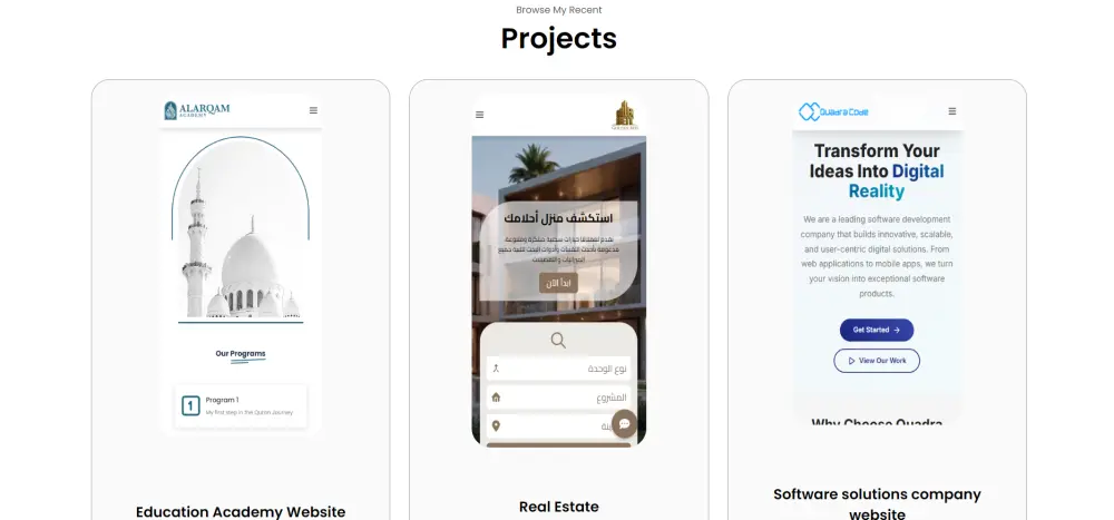 موقع إلكتروني شخصي يعرض اعمالك باحترافية
