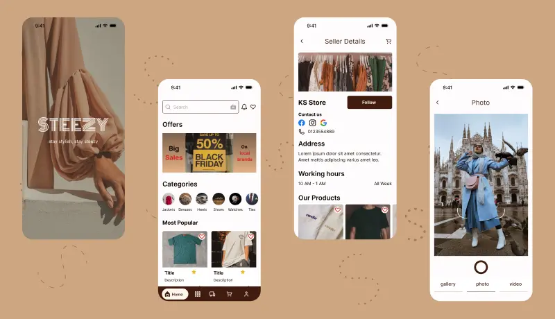تصميم UI/UX احترافي لتجربة استخدام سهلة وجذابة