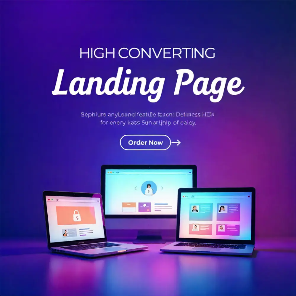 تصميم صفحة هبوط landing page عصريه ومتجاوبه