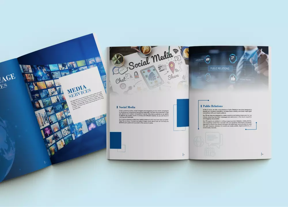 احصل على تصميم احترافي لبروفايل الشركة والكتالوجات والمجلات