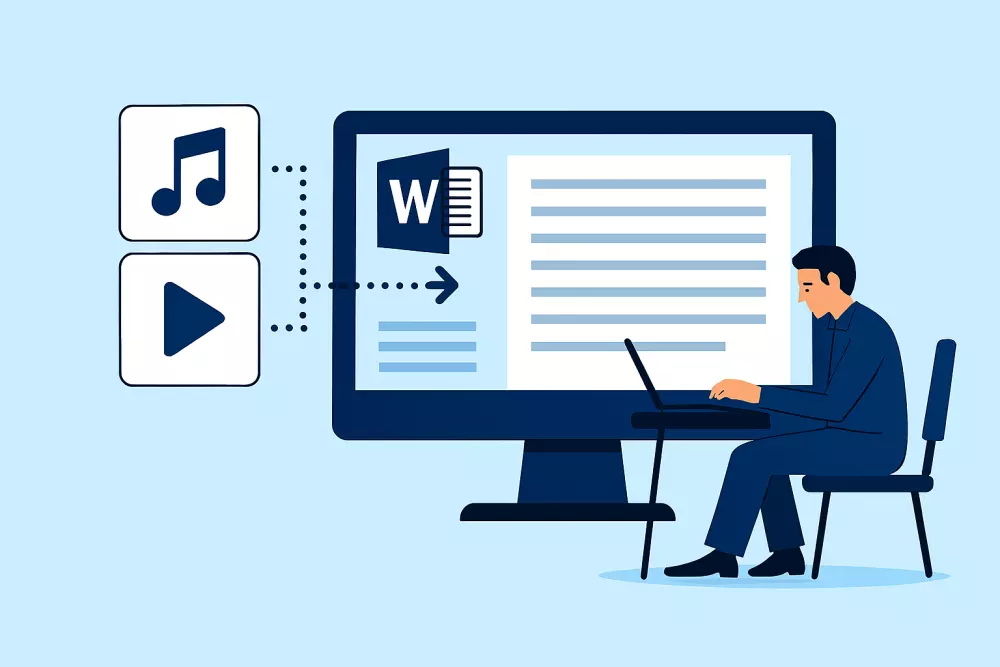تفريغ احترافي للفيديوهات والصوت إلى Word