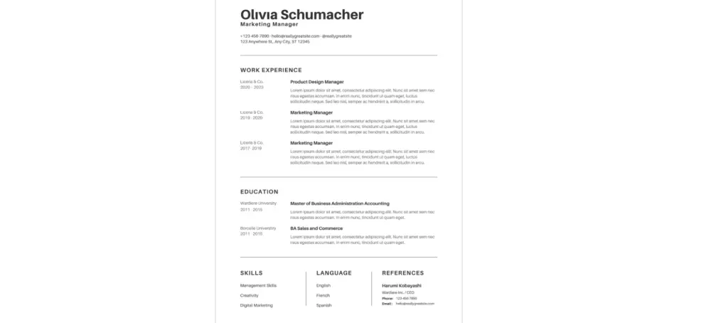 سيرة ذاتية احترافية مميزة ومتوافقة مع ATS انجليزي و عربي