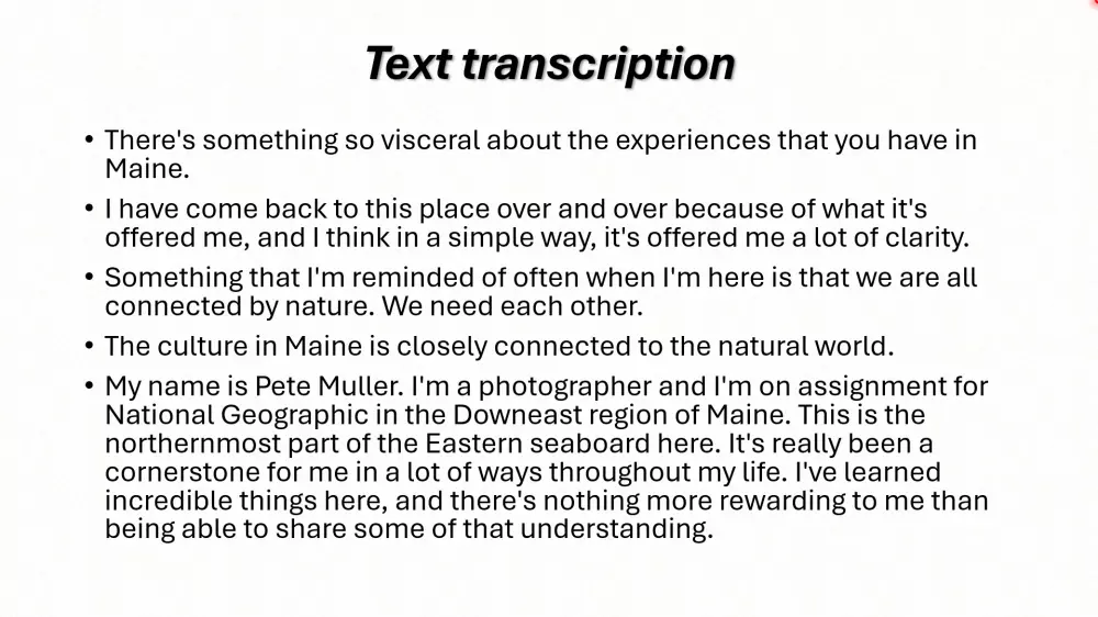 تفريغ احترافي للفيديوهات الإنجليزية إلى Word أو PowerPoint