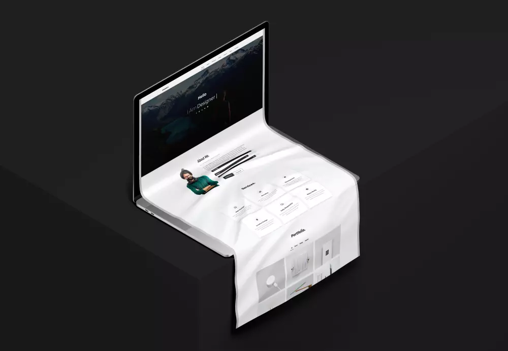 تصميم وتطوير قالب ويب شخصي (Portfolio Template)
