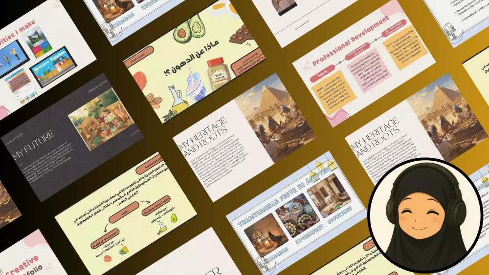 تصميم العروض التقديمية علي PowerPoint أو Canva