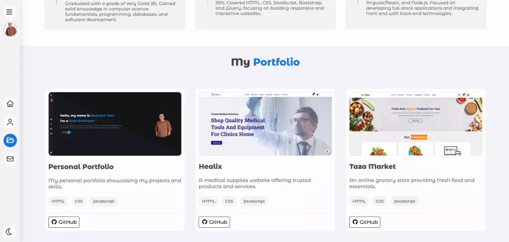 عمل Portfolio شخصي لعرض اعمالك ومهاراتك