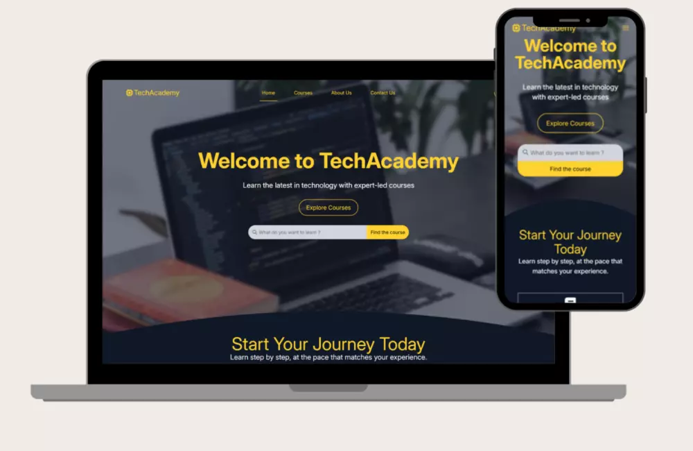 إنشاء صفحة هبوط متجاوبة وعصرية بتقنيات Tailwind أو Bootstrap