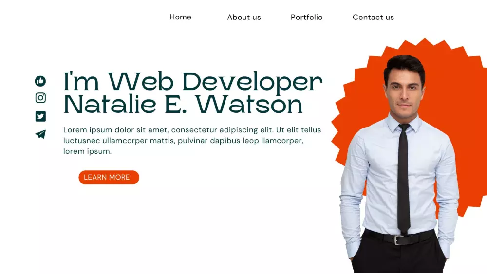 تصميم موقع بورتفوليو شخصي احترافي لعرض الأعمال