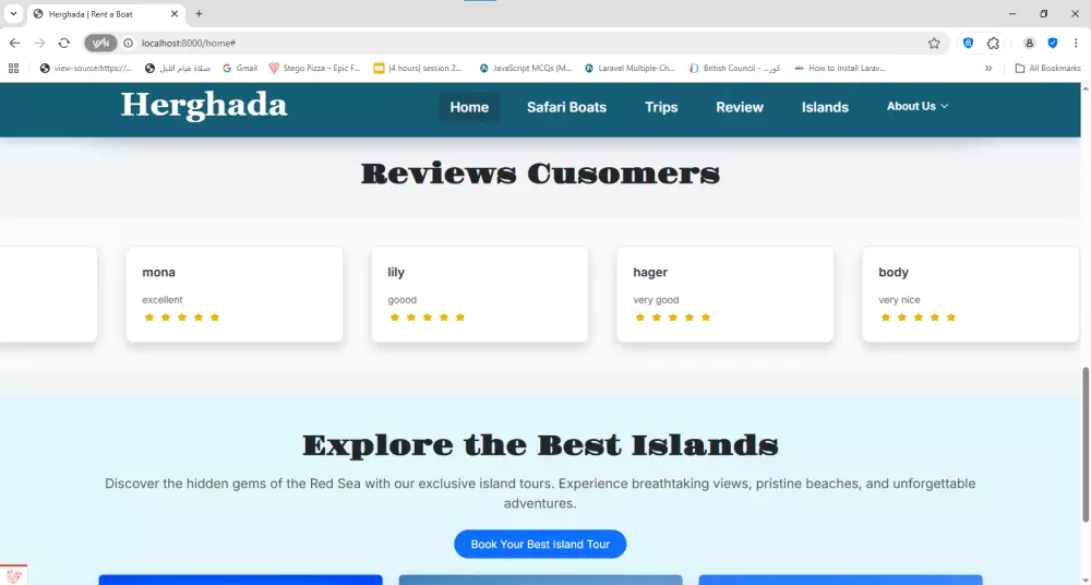تطوير موقع متجاوب (صفحات + Dashboard) باستخدام Laravel