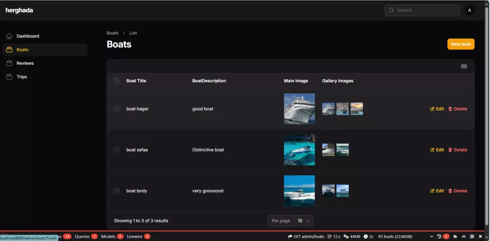 تطوير موقع متجاوب (صفحات + Dashboard) باستخدام Laravel