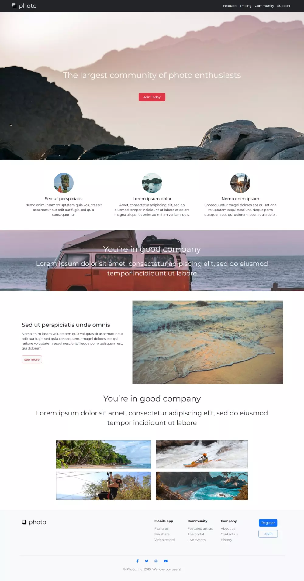 إنشاء صفحه هبوط باستخدام Html,CSSو بوتستراب