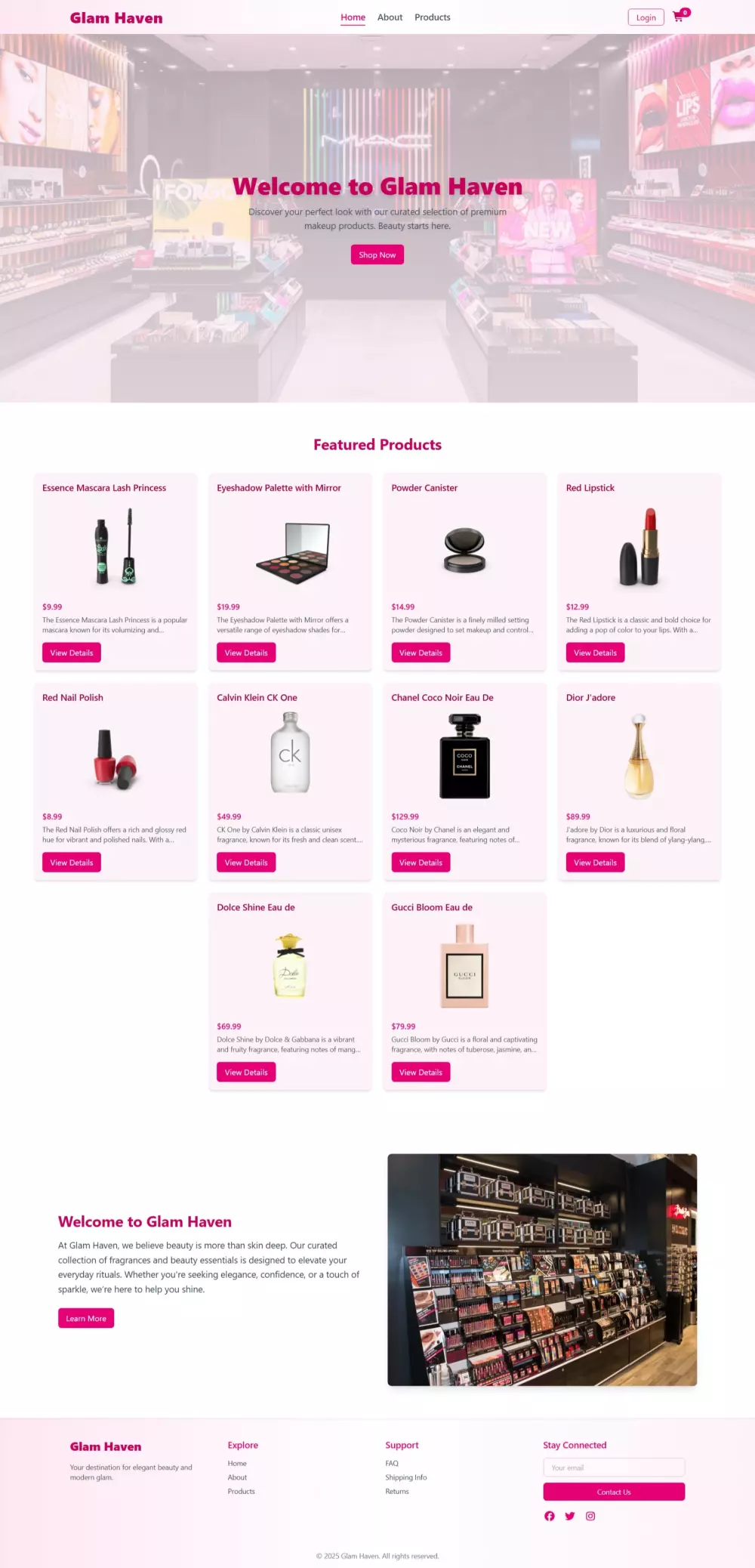 تصميم وتطوير واجهة متجر إلكتروني احترافية باستخدام React