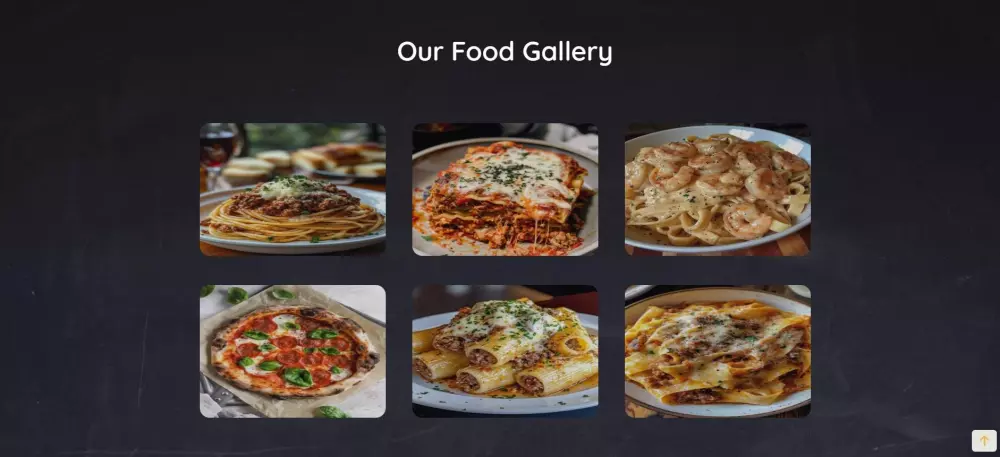 صفحة هبوط لمطعم