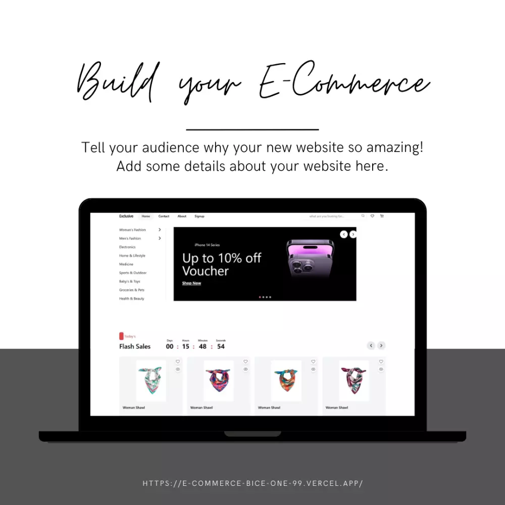 متجر إلكتروني متكامل ب  next js