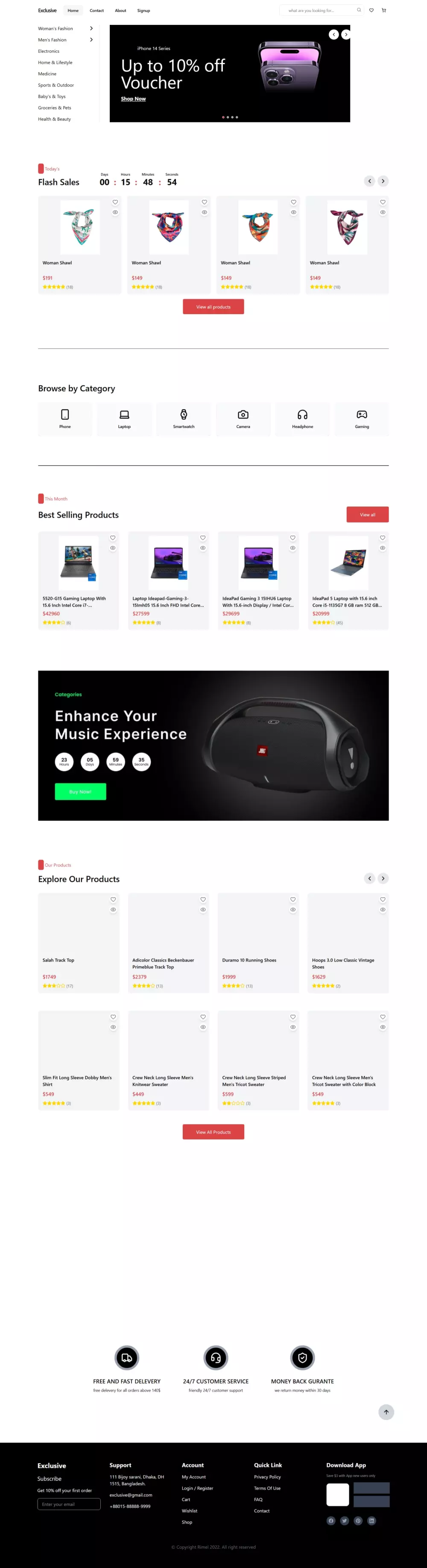 متجر إلكتروني متكامل ب  next js