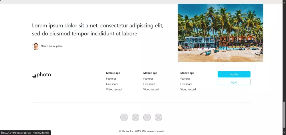 صفحة هبوط متجاوبة ب HTML5, CSS3