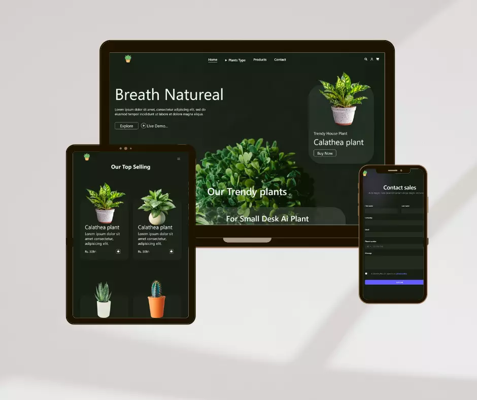 تصميم صفحة هبوط باستخدام HTML, CSS, Tailwind