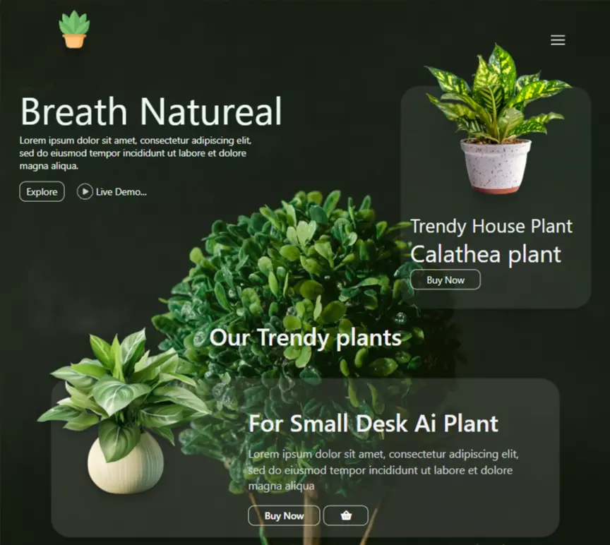 تصميم صفحة هبوط باستخدام HTML, CSS, Tailwind
