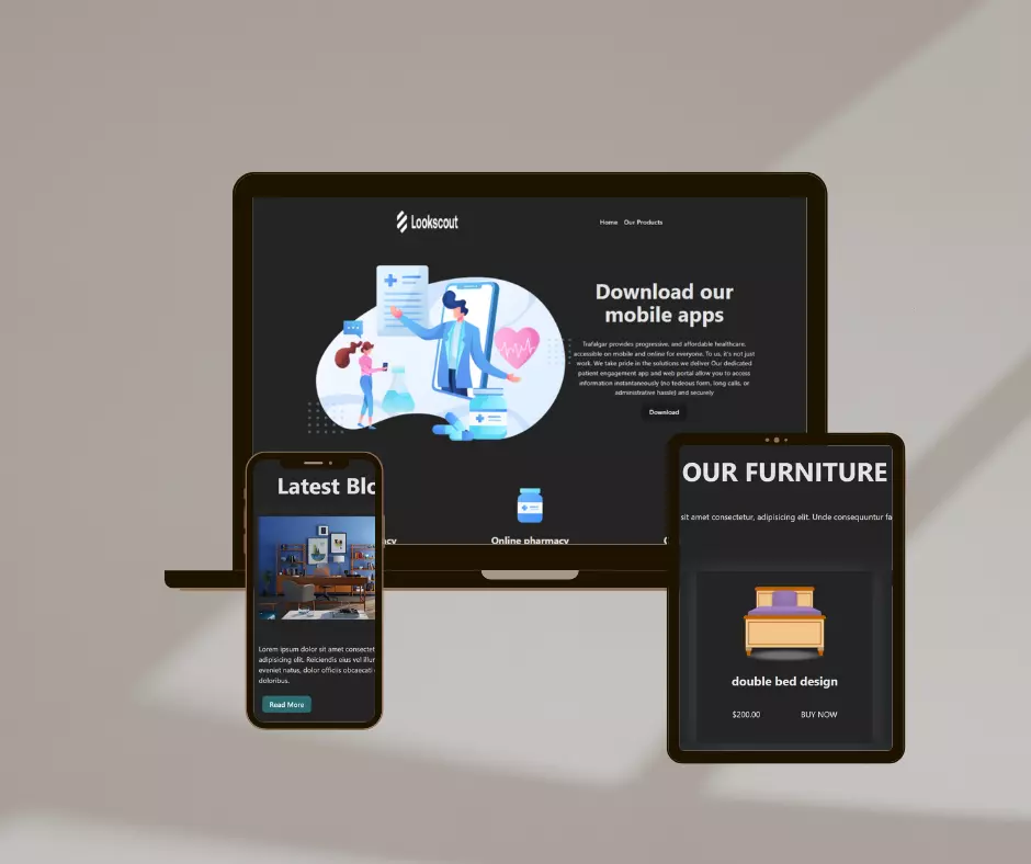 صفحة هبوط مميزه مجهزه ب React, Tailwind CSS
