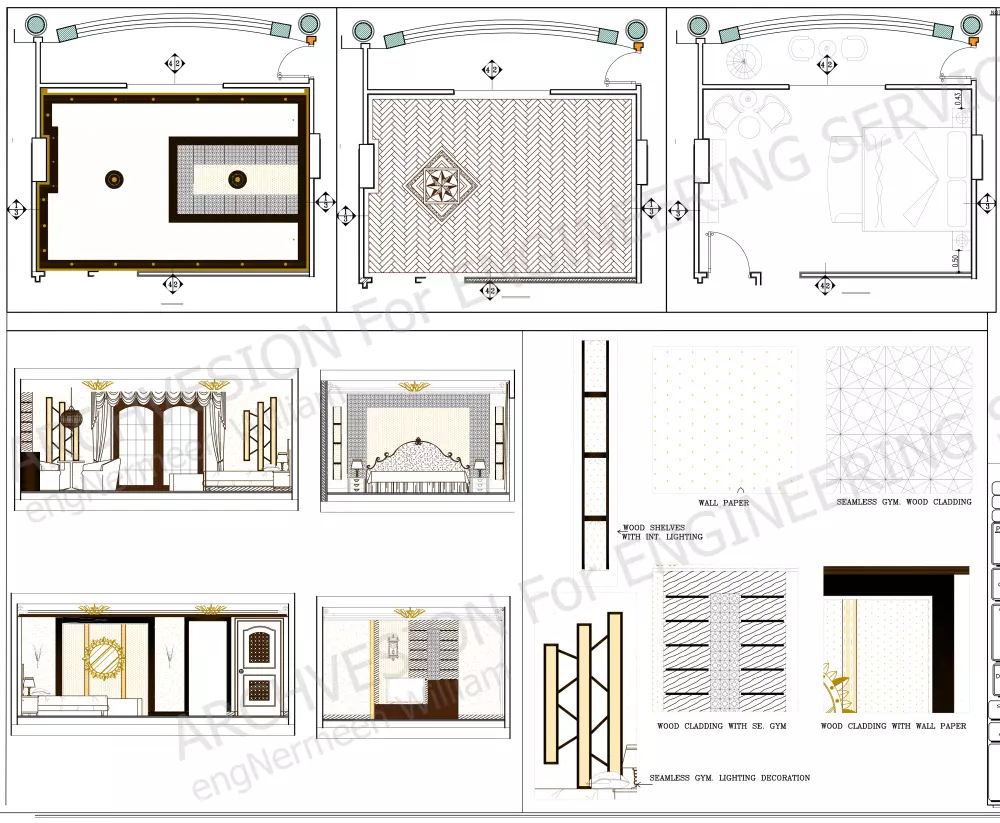 إضافة أبعاد وأثاث توضيحي لمخططات AutoCAD