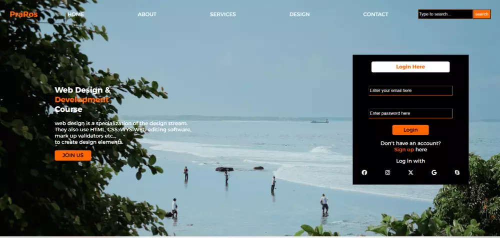 إنشاء صفحة هبوط متجاوبة Responsive Landing Page باستخدام HTML CSS JS
