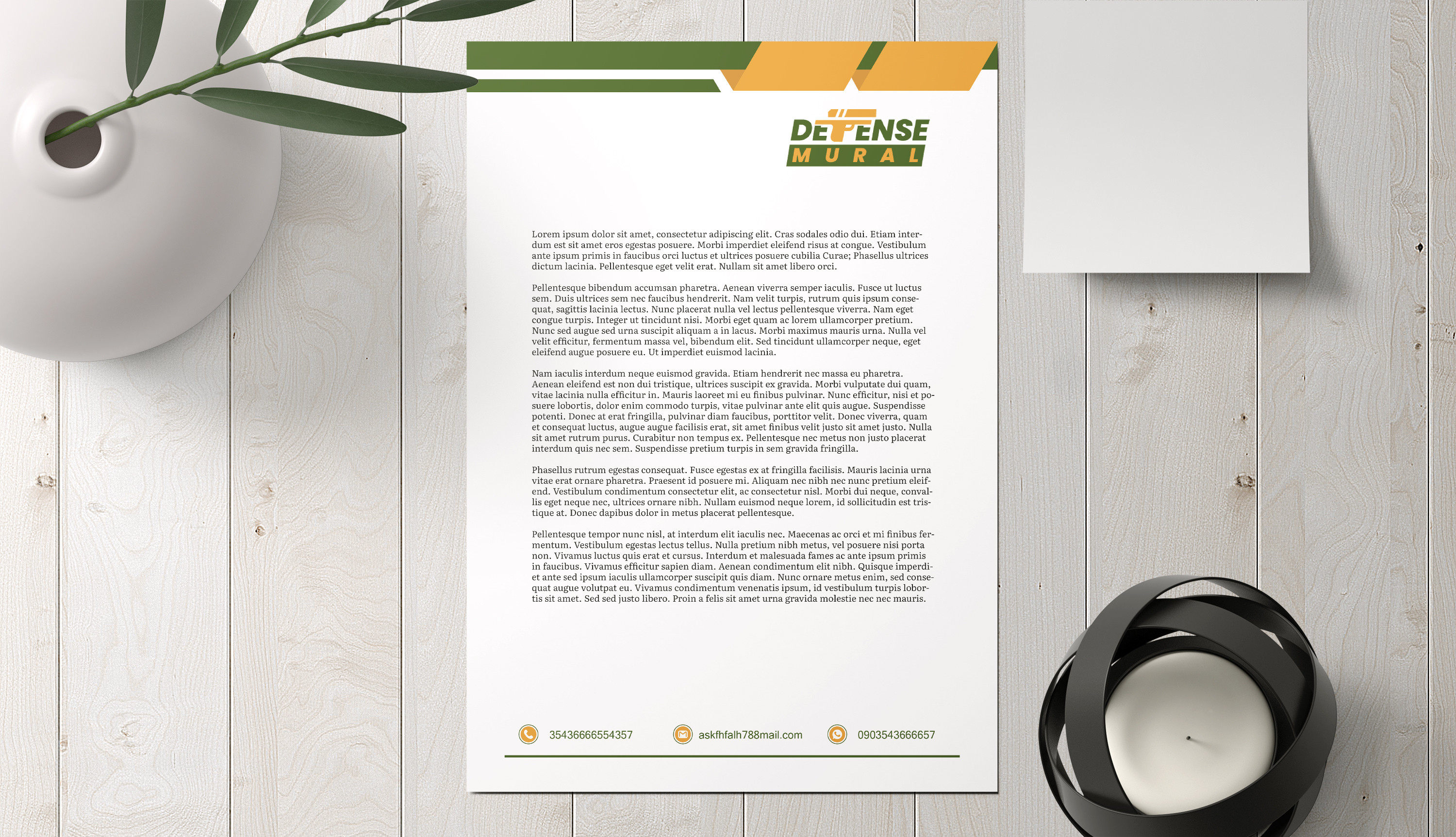 تصميم ورق مراسلات letterhead