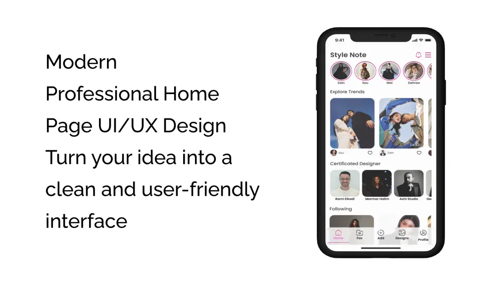 تصميم واجهات تطبيقات موبايل احترافية وسهلة الاستخدام.