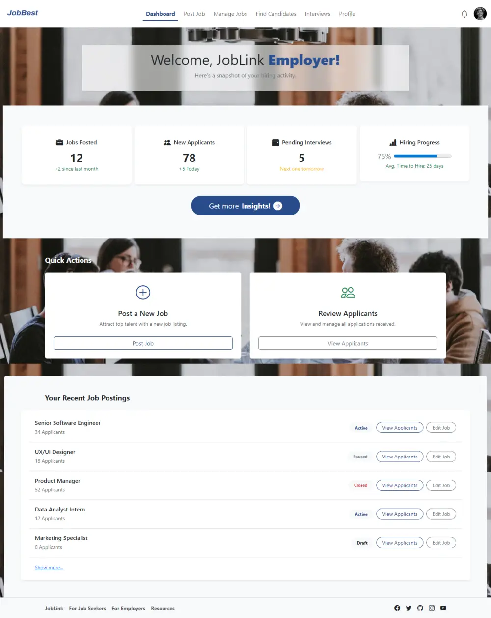 انشاء صفحة هبوط