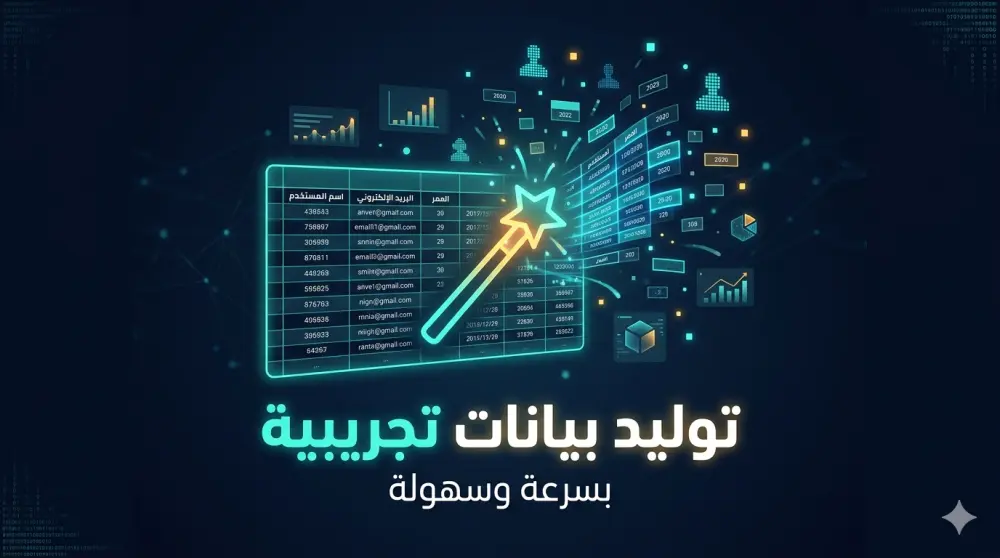 توليد بيانات تجريبية وهمية واقعية لاختبار مشروعك أو تطبيقك