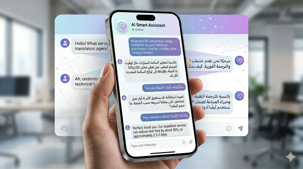 سأبني لك Chatbot ذكي ثنائي اللغة (عربي/إنجليزي) لموقعك — مدعوم بـ GPT-4 مع فهم سياق عملك