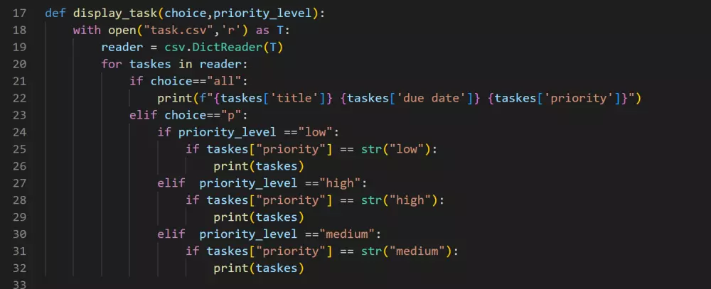 إنشاء برنامج لإدارة المهام أو البيانات باستخدام Python