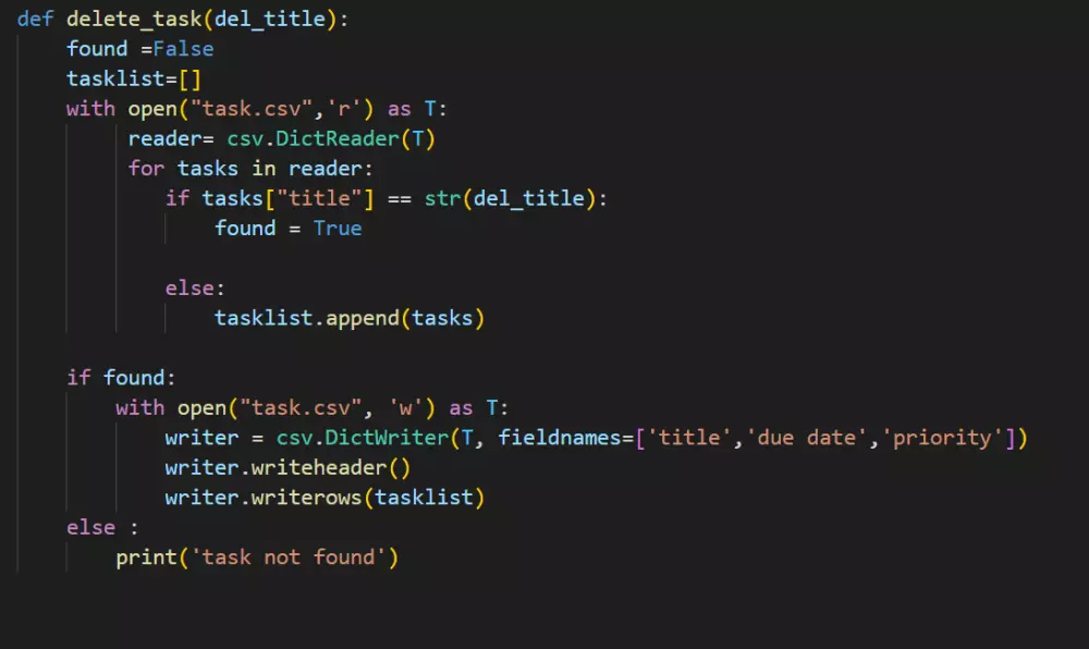 إنشاء برنامج لإدارة المهام أو البيانات باستخدام Python